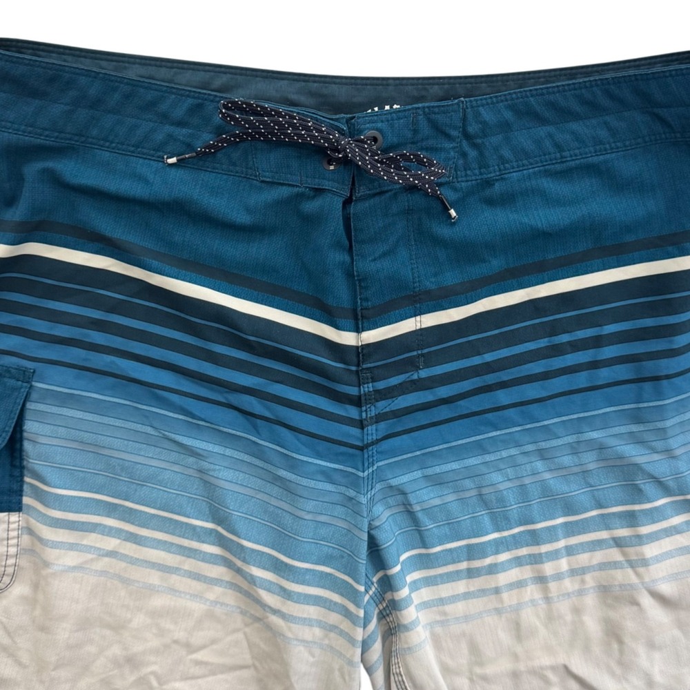 Billabong Mens Board Shorts 36 Blue Gradient Striped 10 in inseam Unlined - Picture 2 of 6